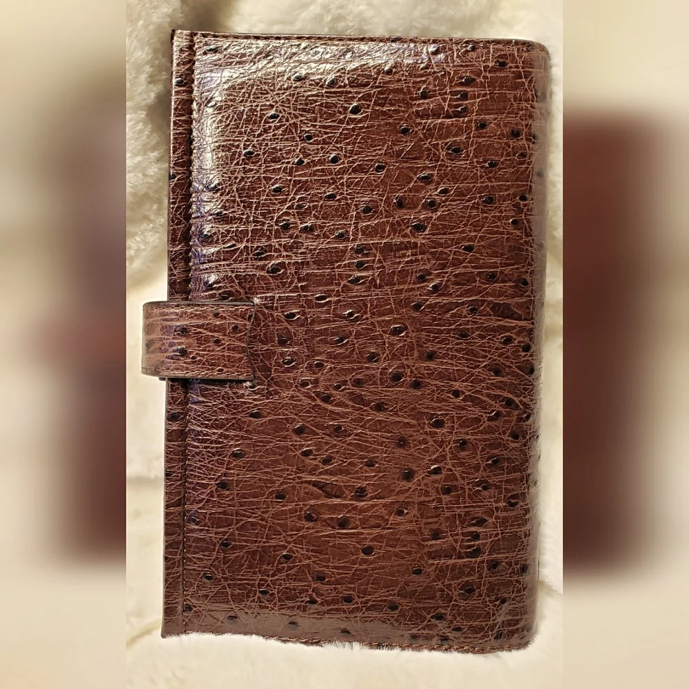 Filofax Regency Compact Planner in Ostrich Italian Calf Leather - Picture 9 of 16
